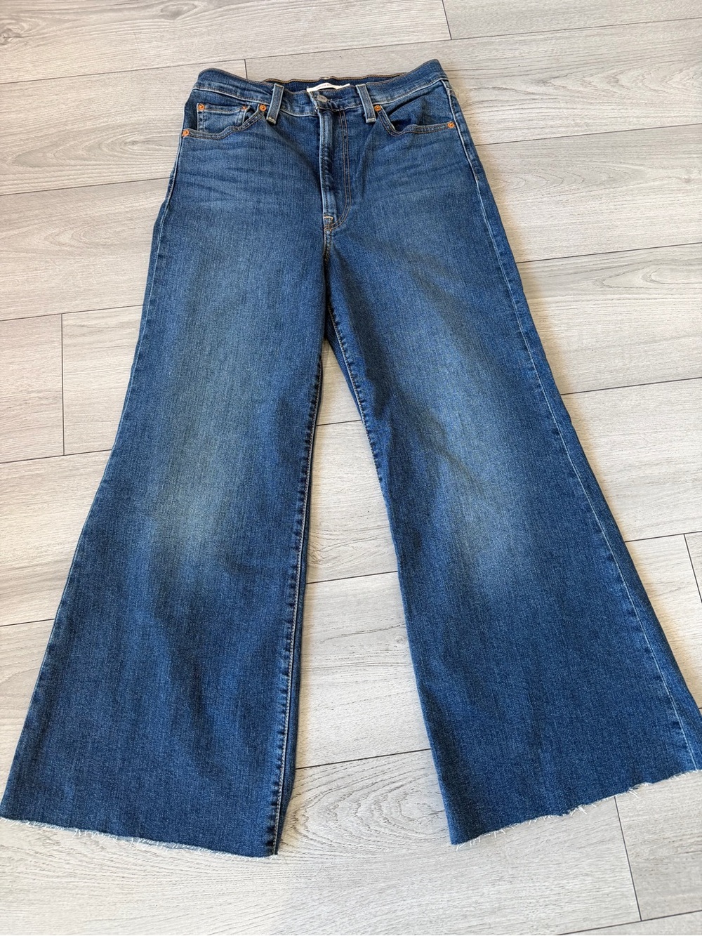 Levi's Dark Blue Wide-Leg Jeans